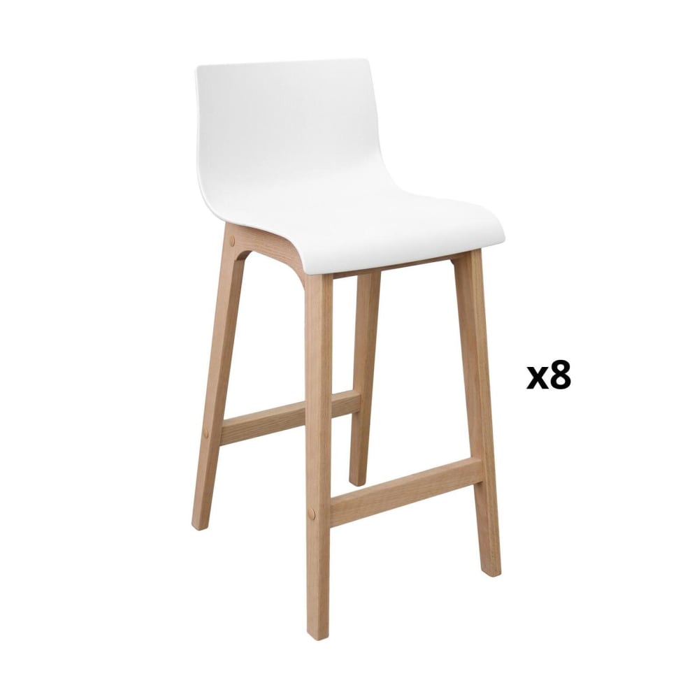 Lot de tabourets de bar en chêne 65cm