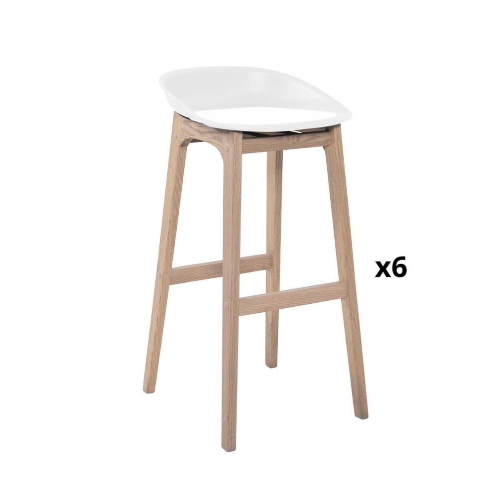 Lot de tabourets de bar en bois 65cm