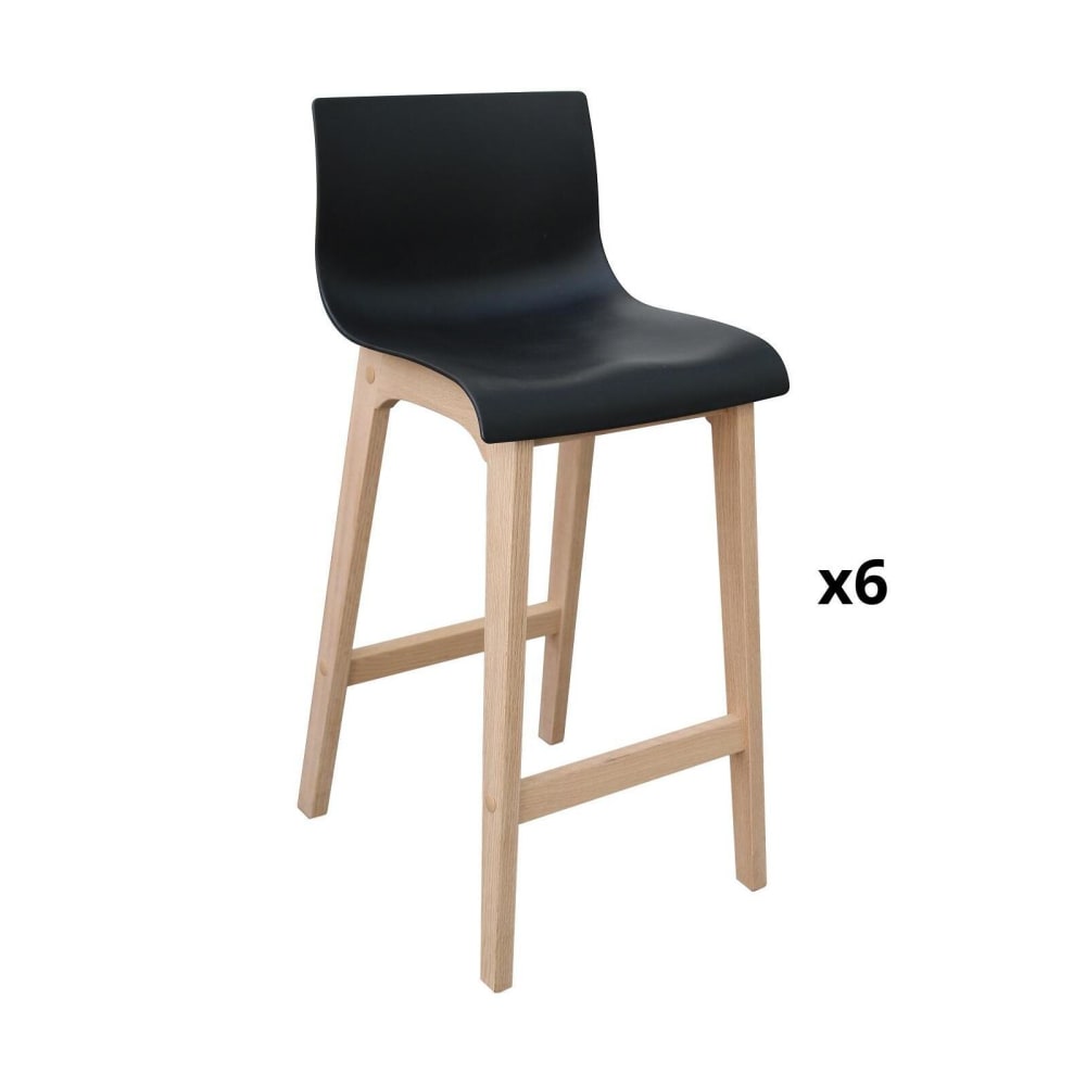 Lot de tabourets de bar en chêne 65cm