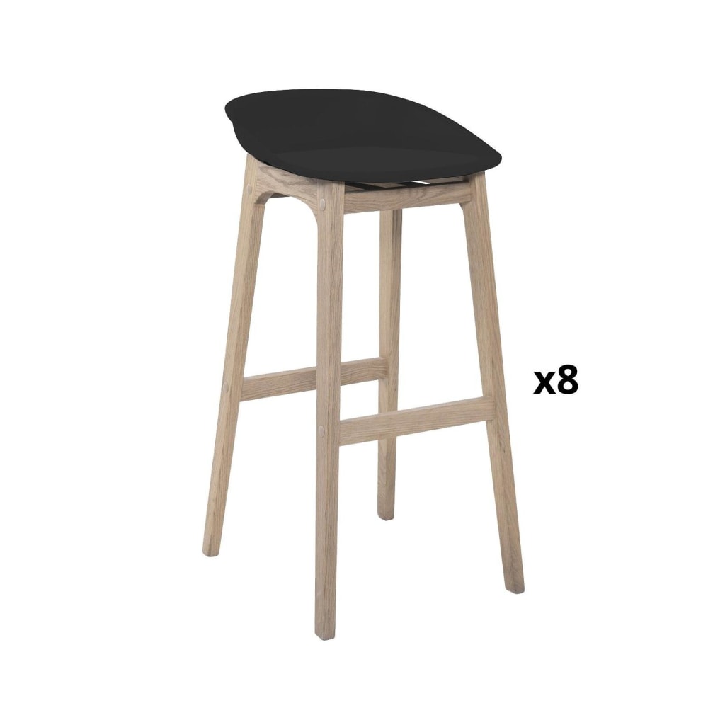 Lot de tabourets de bar en bois 65cm