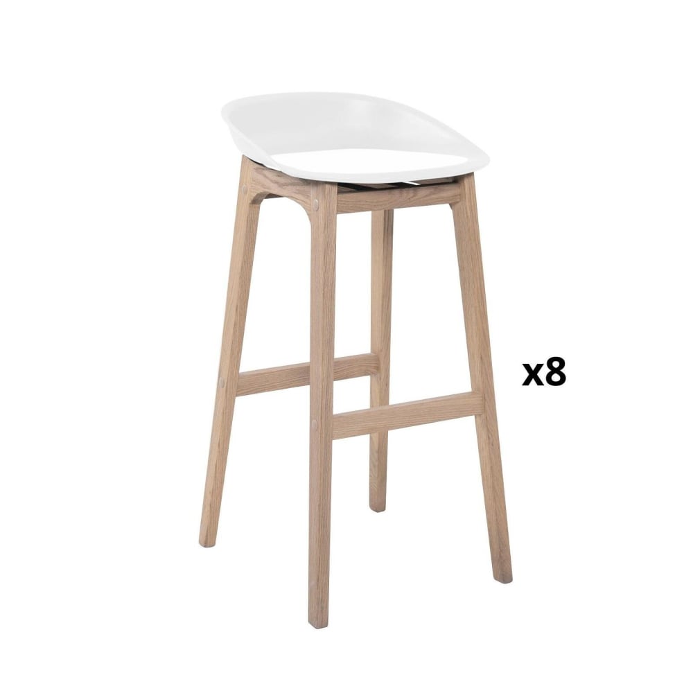 Lot de tabourets de bar en bois 65cm