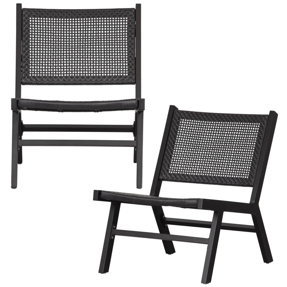 Fauteuil de jardin en métal noir