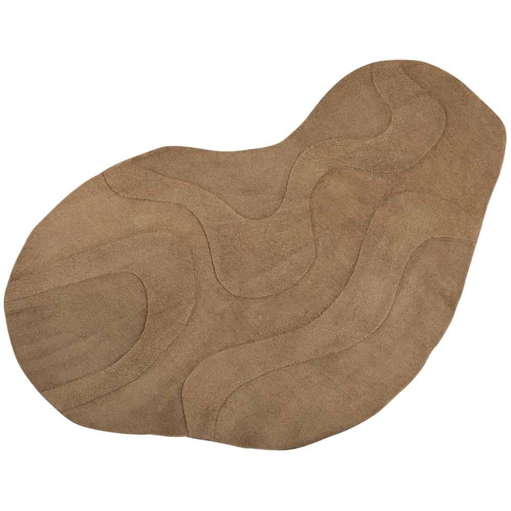 WOOOD Teppich aus Polyester, Braun, 170x240 cm style modern Braun Pes - Polyester