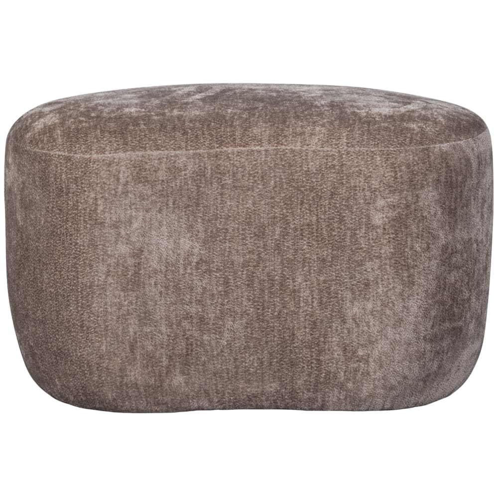 pouf en velours chenille - taupe