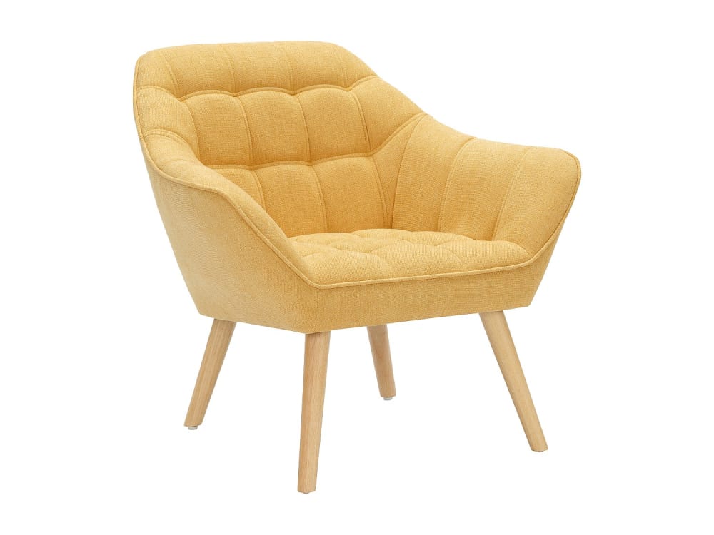Fauteuil droit  jaune moutarde
