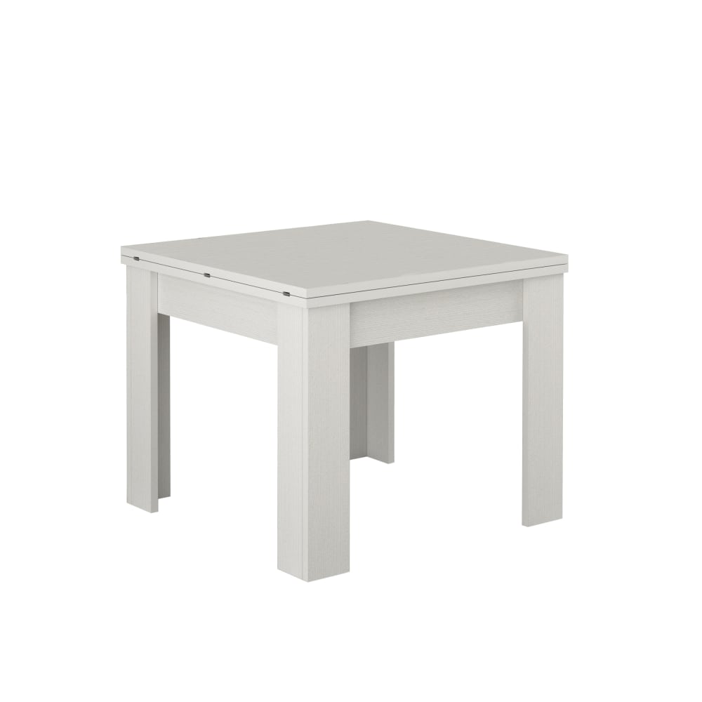 Table extensible 6-8 personnes 90/180 cm effet bois blanc mélèze