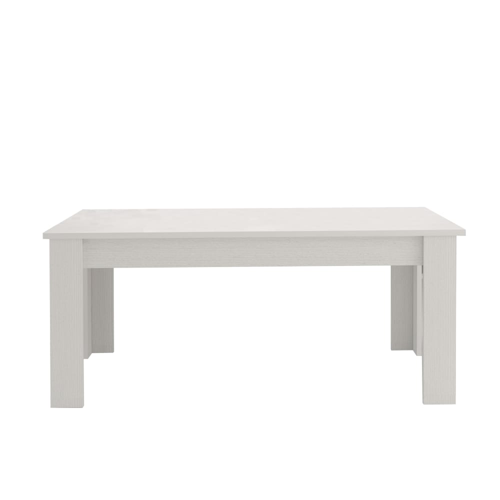Table extensible 6-8 personnes 140/190 cm effet bois blanc mélèze