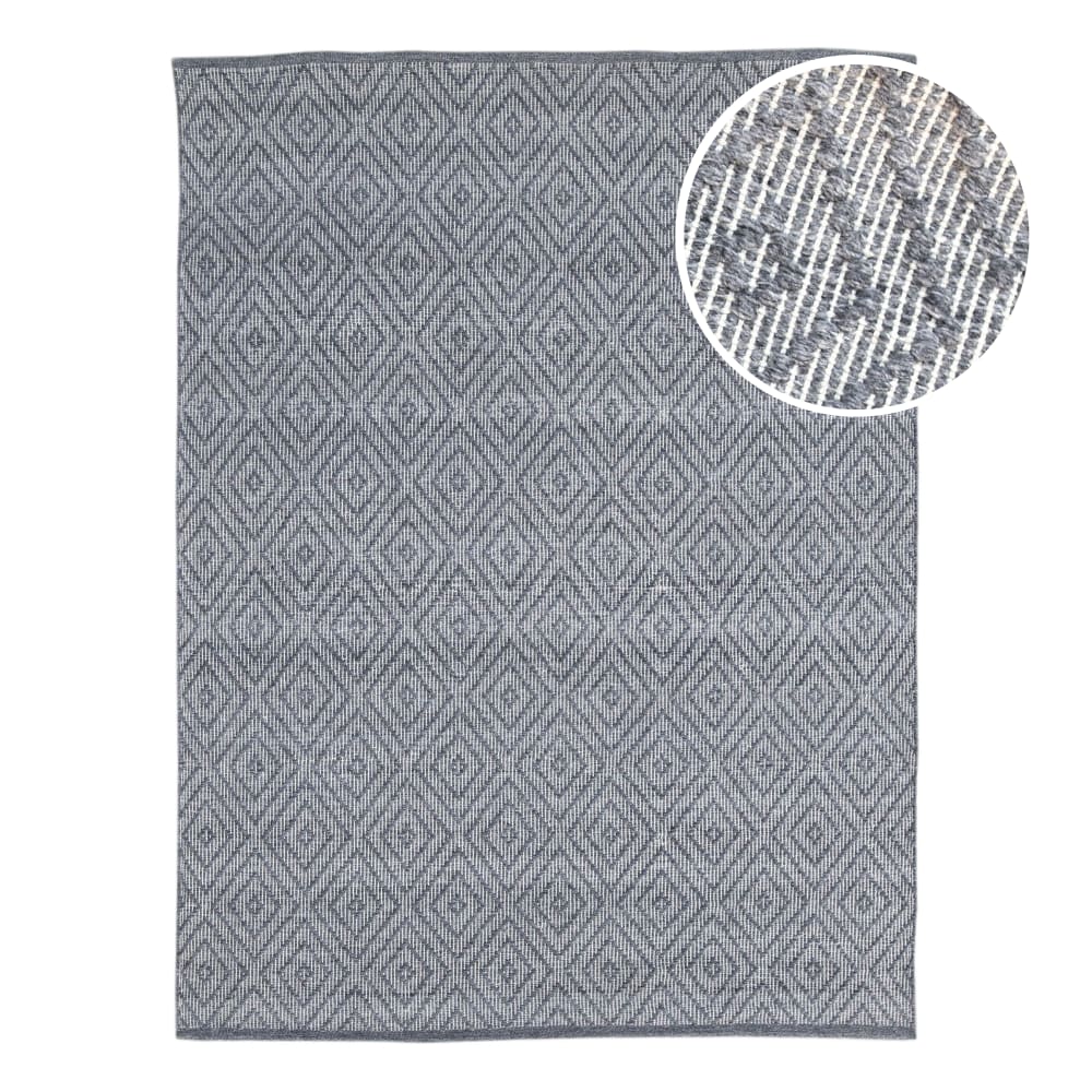 Tapis d'extérieur, rectangulaire, gris, 140 x 200 cm