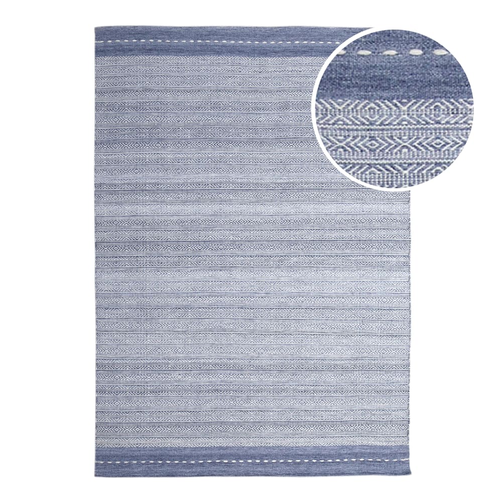Tapis d'extérieur, rectangulaire, bleu, 200 x 290 cm