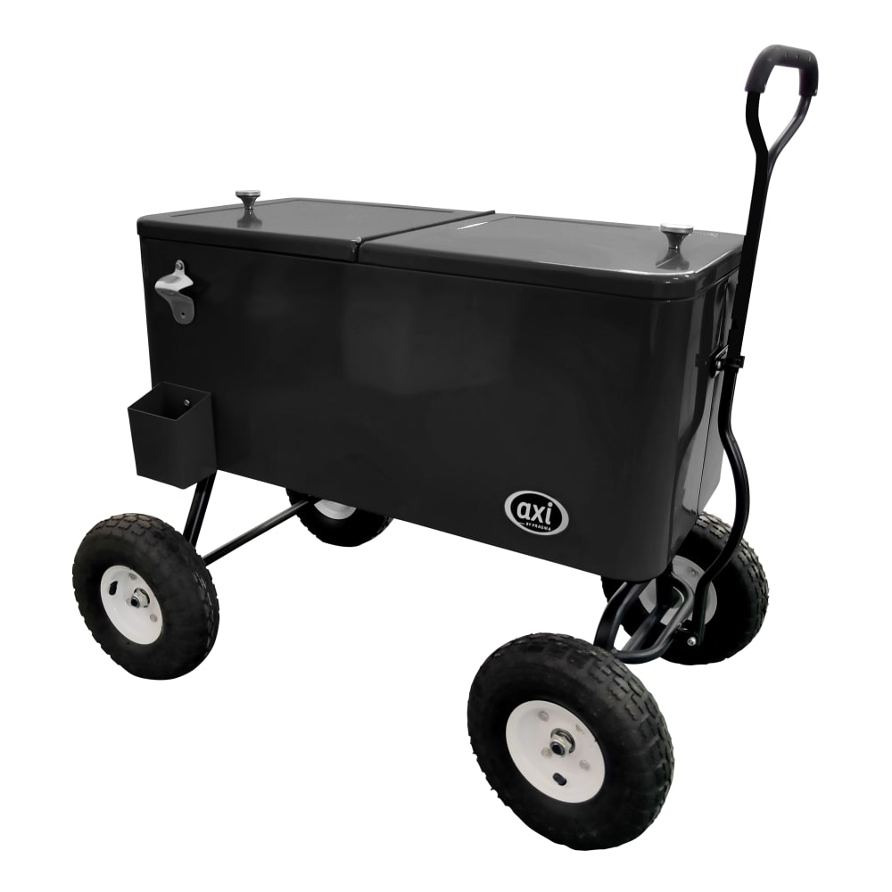 Glacière à roulettes, couleur noir, 76 litres