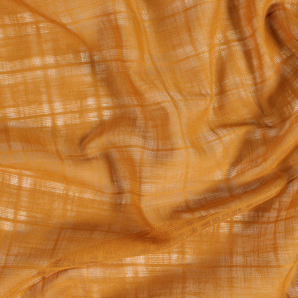 Voilage à oeillets motifs carreaux alsaciens coton/polyester orange - Maisons du Monde