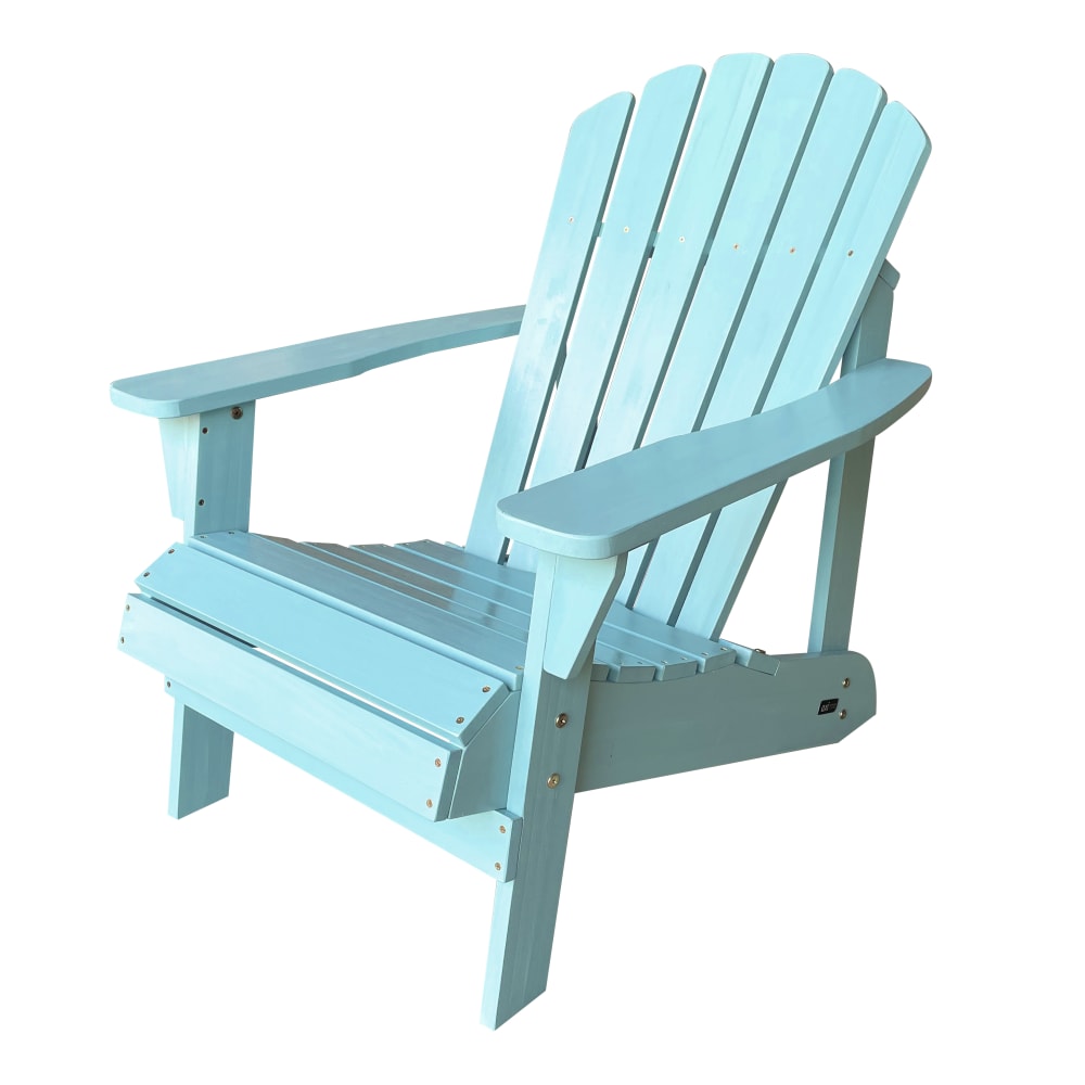 Chaise Adirondack accoudoirs, bois FSC, bleu, 90x78x93 cm