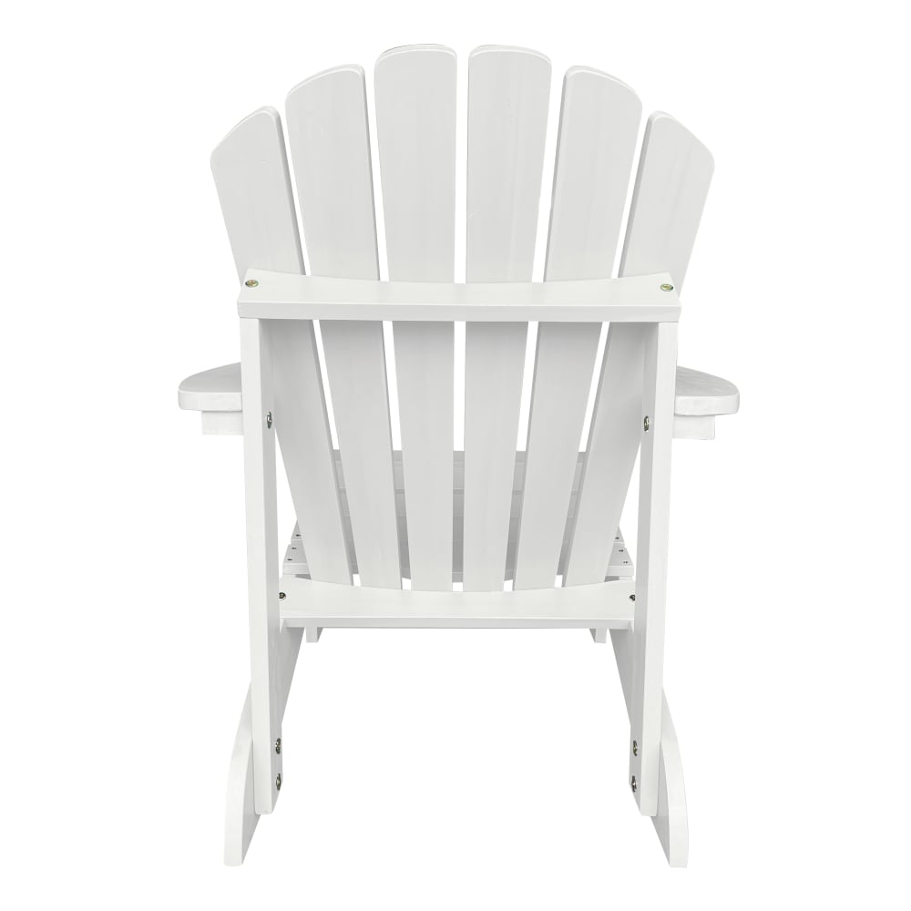 Chaise Adirondack accoudoirs, bois FSC, blanche, 90x78x93 cm