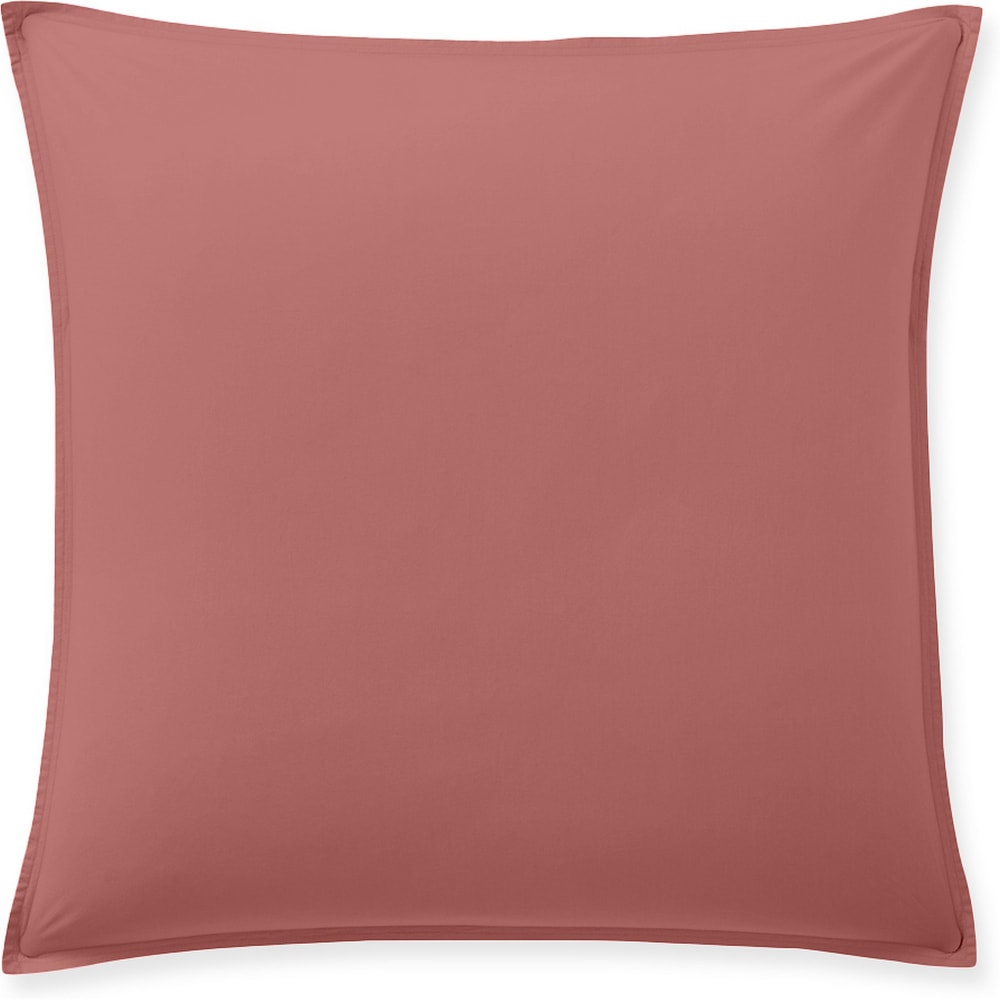 Taie d'oreiller 65x65 cm Percale de Coton Lavé Vieux Rose