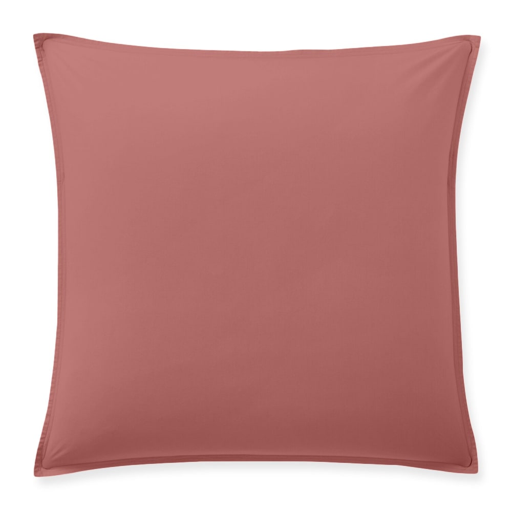 Taie d'oreiller percale de coton vieux rose 65x65 cm