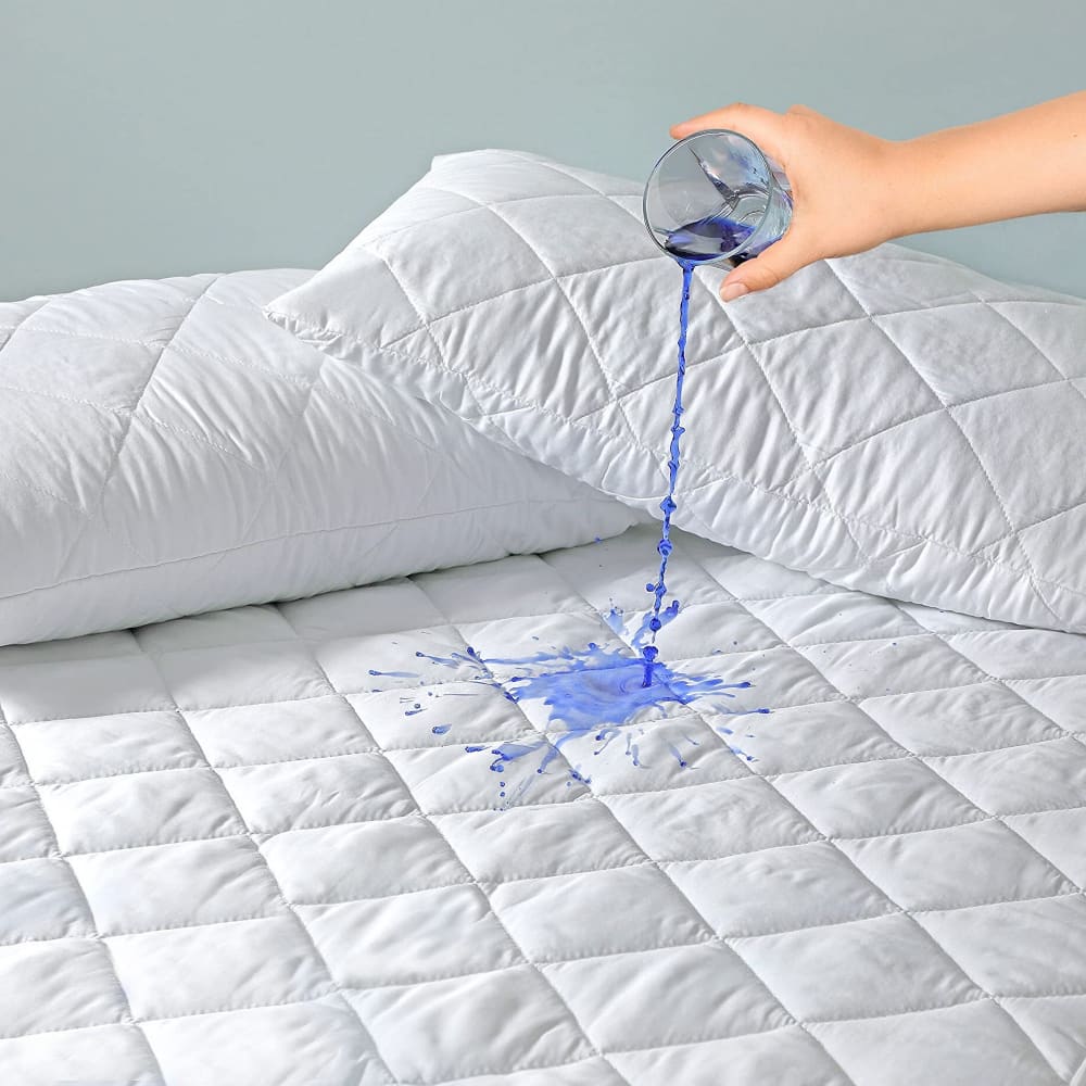 Protège matelas polyester blanc 140x190 cm — vue 3