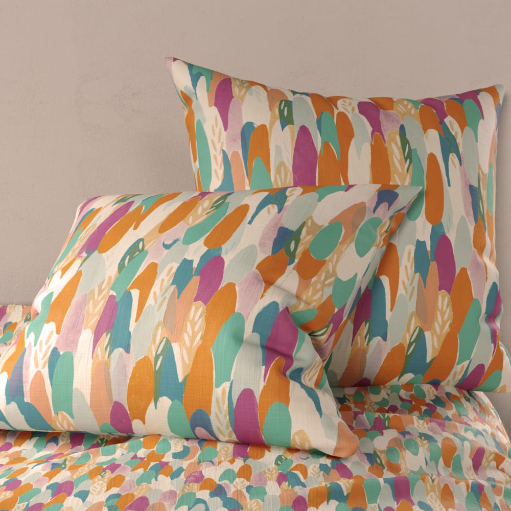 Parure housse de couette coton imprimée + 2 taies 260x240 cm — vue 4