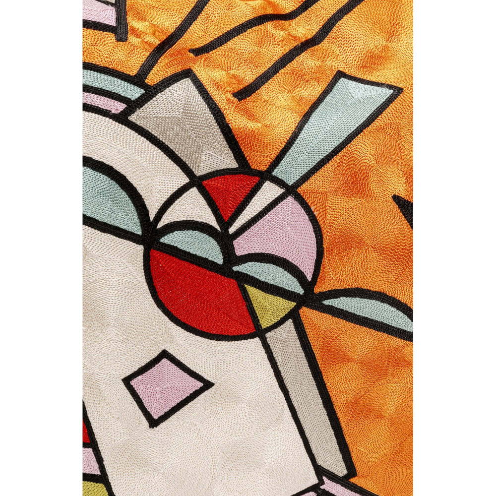 Kissen mit abstraktem Muster, mehrfarbig, 50x50cm - Maisons Du