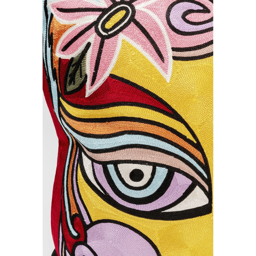 Kissen mit abstraktem Muster, mehrfarbig, 50x50cm - Maisons Du