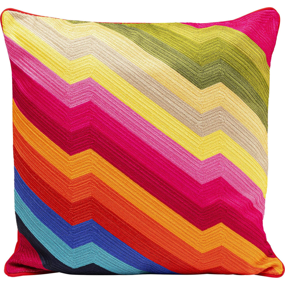 Kare Design Kissen mit grafischem Muster, mehrfarbig, 50x50cm style modern - Baumwolle