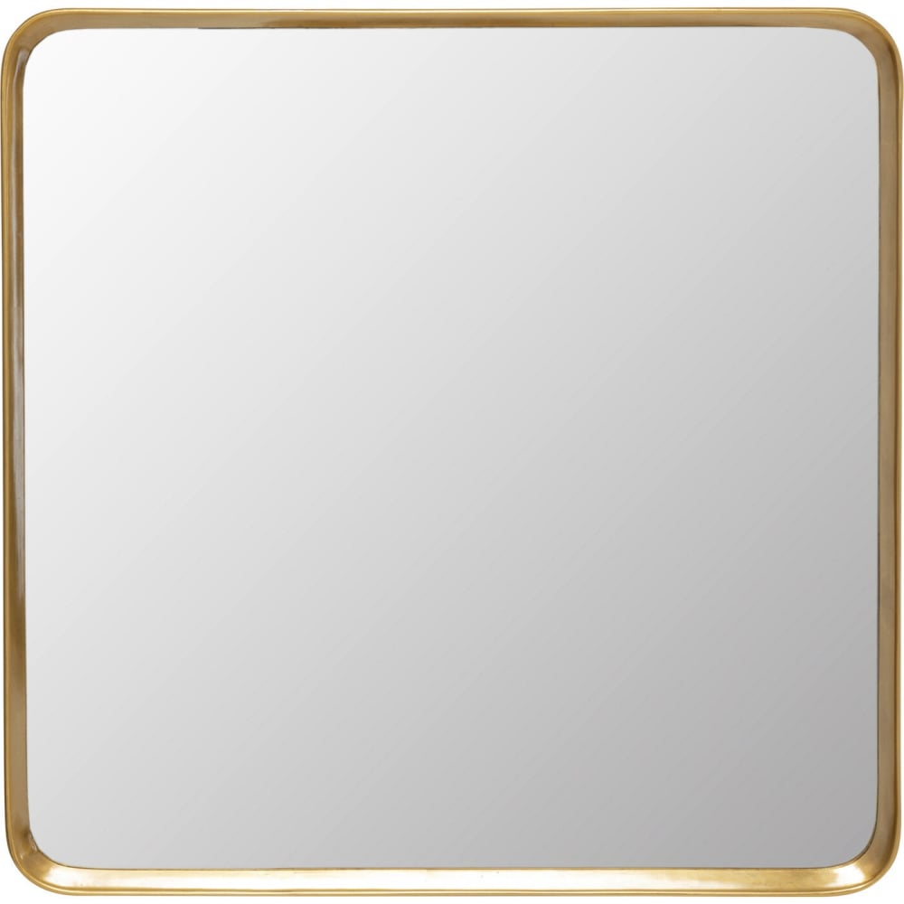 Kare Design Quadratischer Spiegel mit Rahmen, gold, 103x103cm style modern - Pvc - Polyvinlychlorid