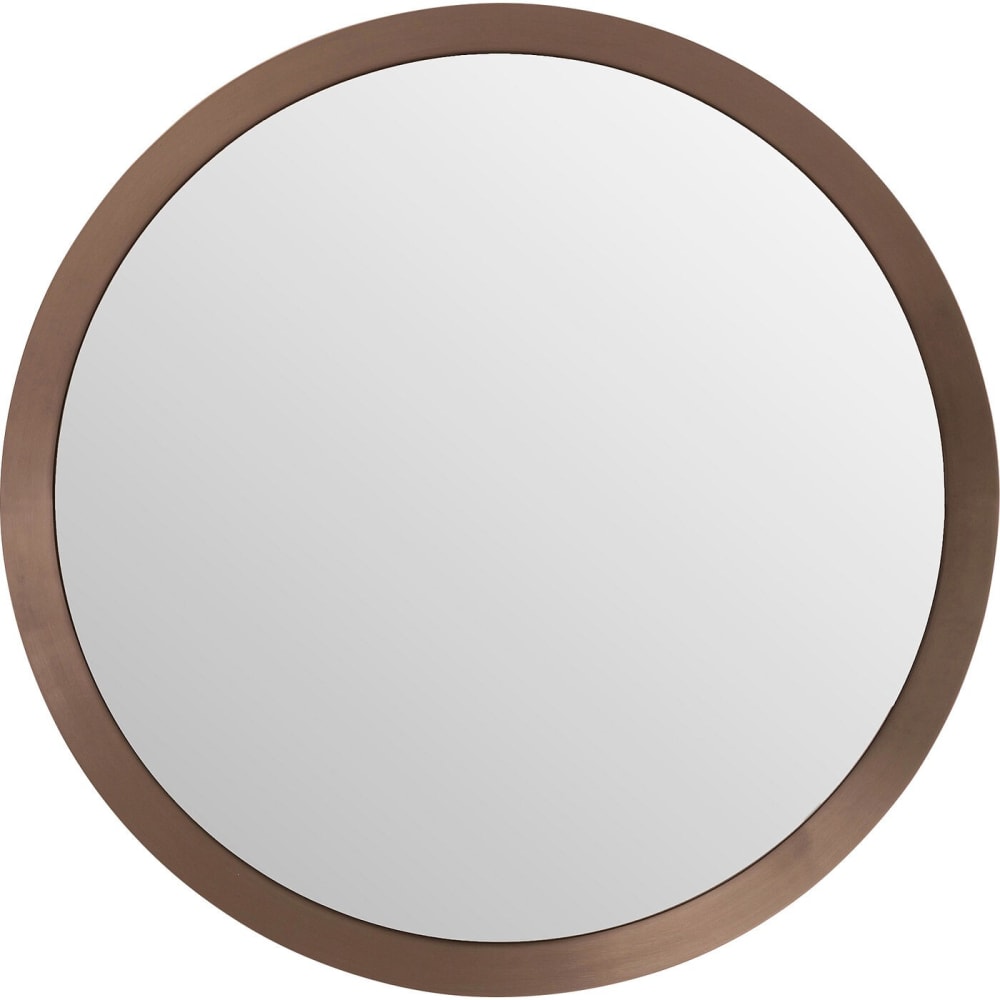 Miroir rond en acier marron D100