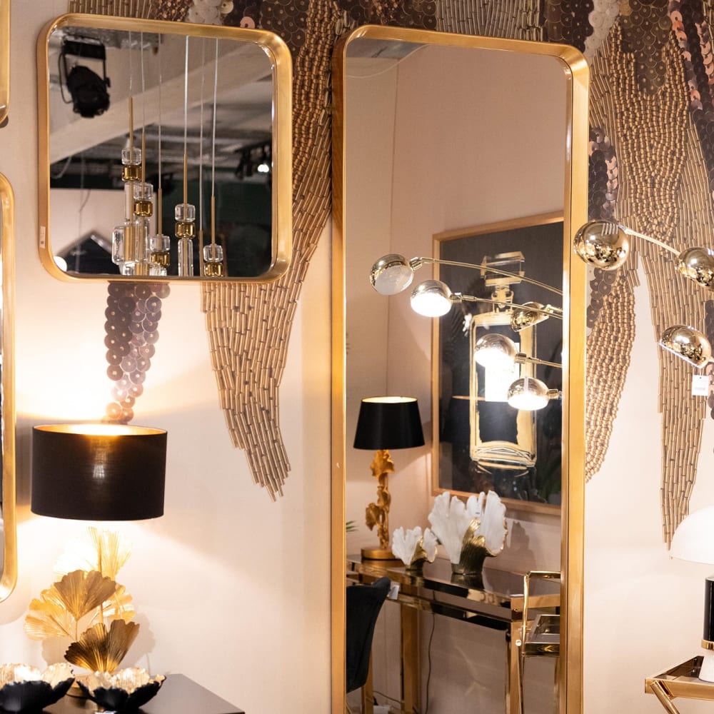 Spiegel mit Rahmen, gold, 73x203cm - Maisons Du Monde