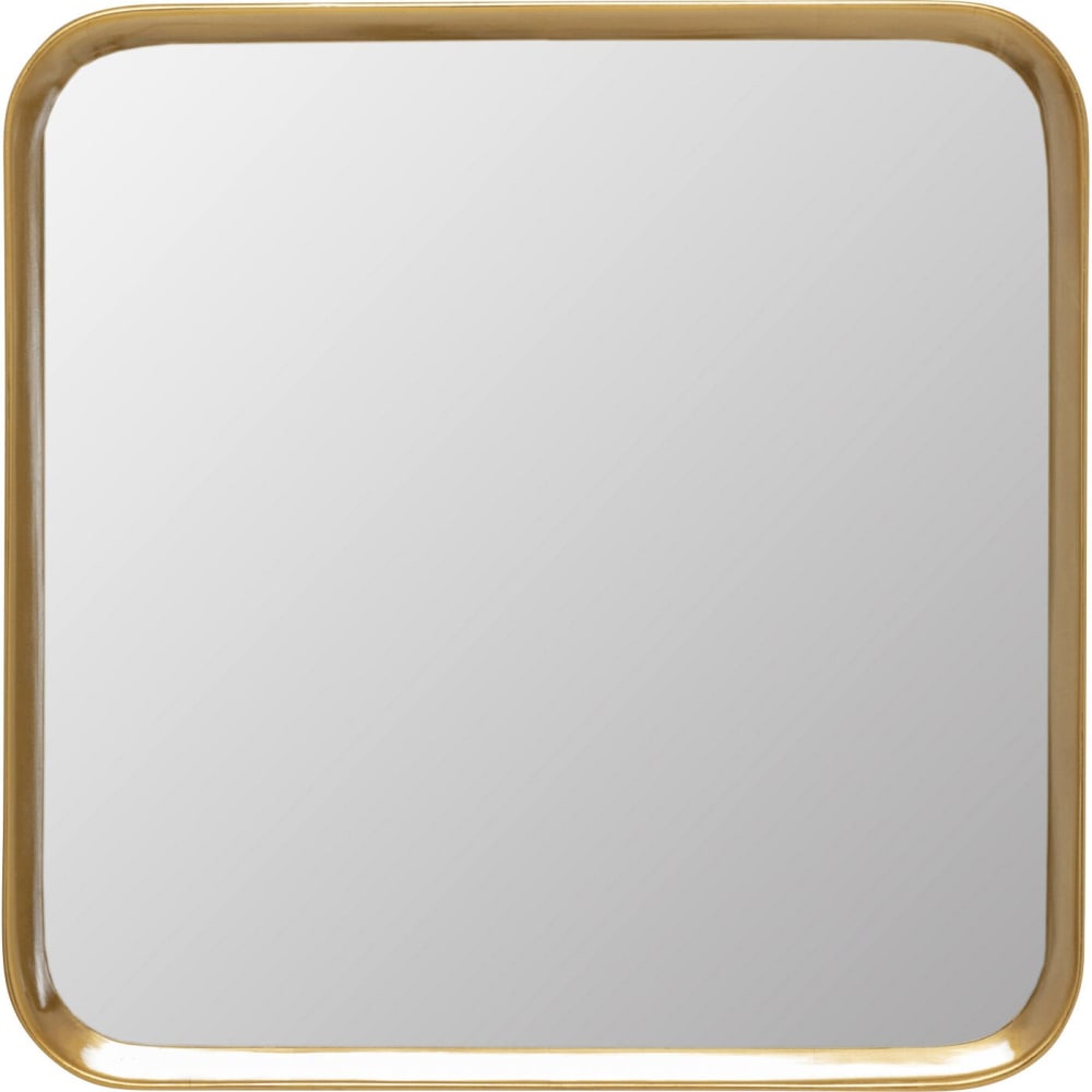 Kare Design Quadratischer Spiegel mit Rahmen, gold, 63x63cm style modern - Pvc - Polyvinlychlorid