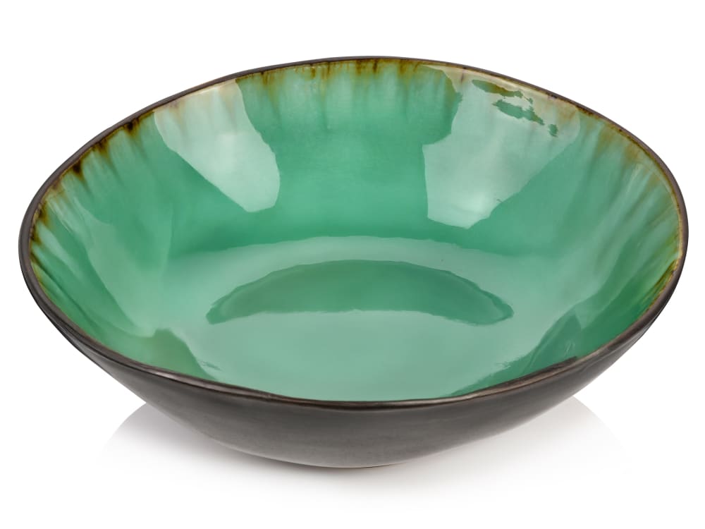 SÄNGER Salatschale aus Steingut, grün style vintage - Keramik