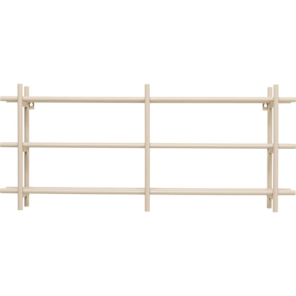 Porte-bouteilles mural en acier beige 34x80