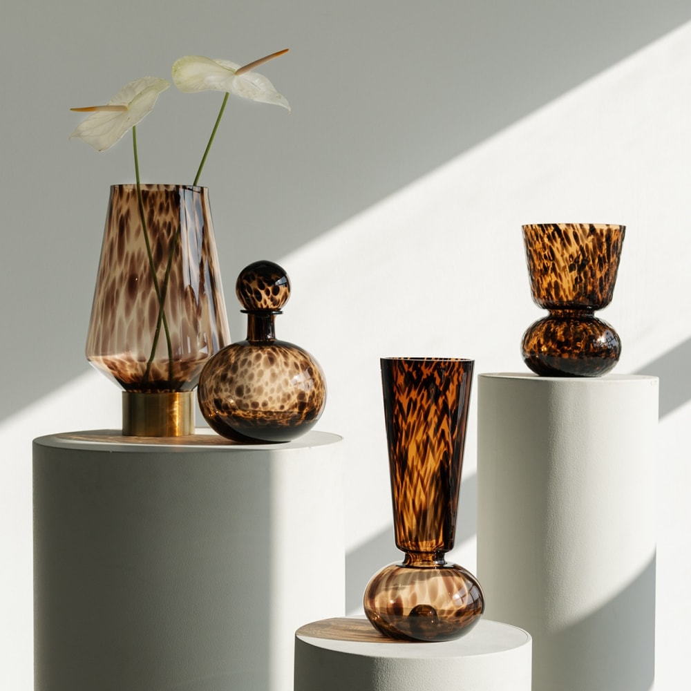 Vase aus Glas, braun, H35cm - Maisons Du Monde