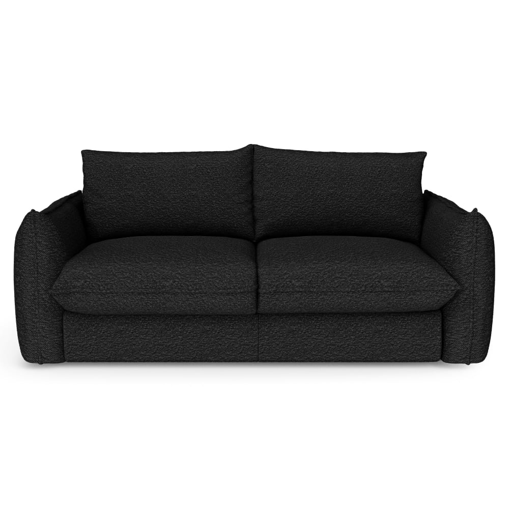 Canapé convertible express 3 places en bouclette anthracite foncé