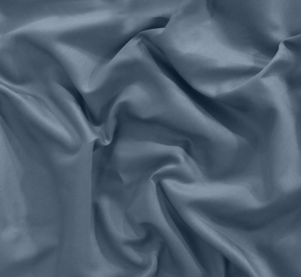 Lot de 2 taies d'oreiller 50x70 cm satin de coton bleu - Maisons du Monde