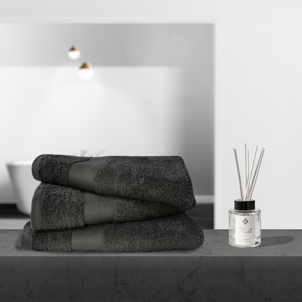 Lot de 3 draps de bain 70x130 cm 500 gr/m2 100% coton - Maisons du Monde