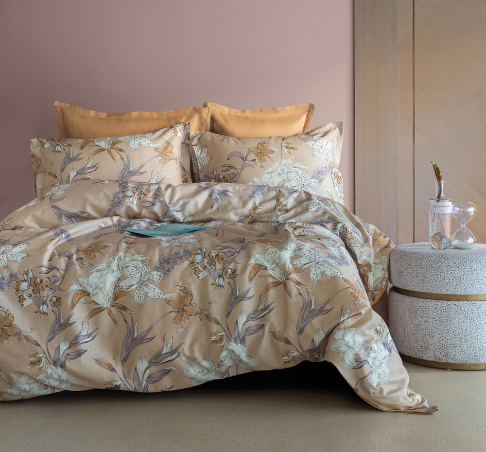 Parure de lit  2 personnes  240x220 cm satin de coton imprimé