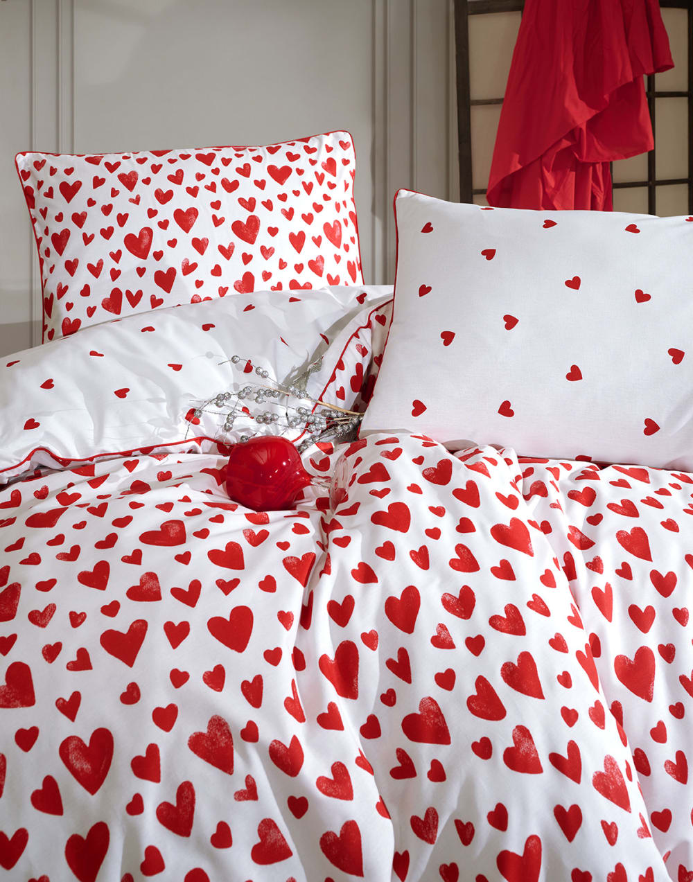 Parure de lit 1 personne 140x200 cm coton imprimé - Maisons du Monde