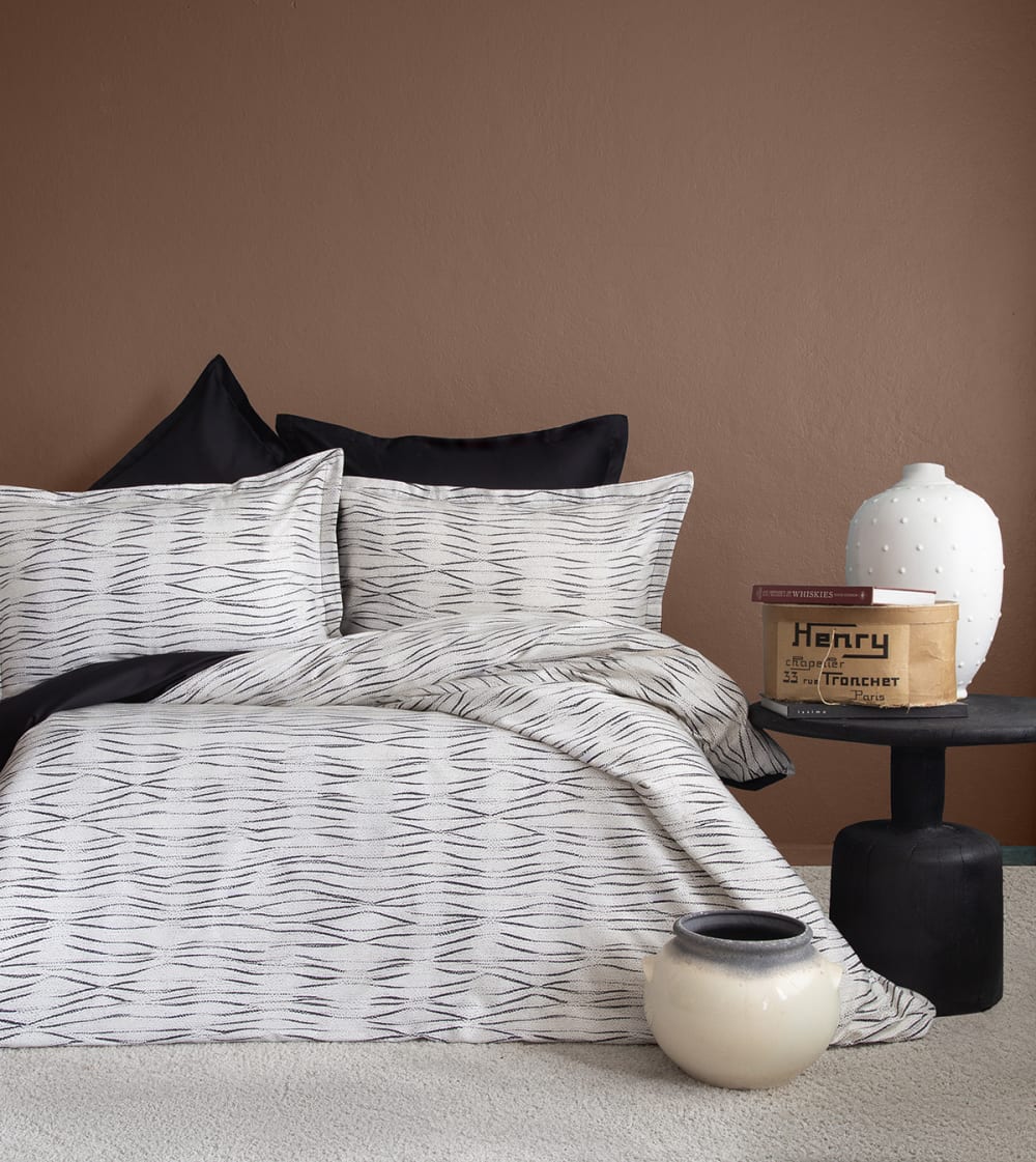 Blanc Avenue Bettwäschegarnitur 240x220 cm+2 Kopfkissenbez 63x63 cm-Baumwollsatin Weiß Öko-Tex Zertifikat Baumwolle