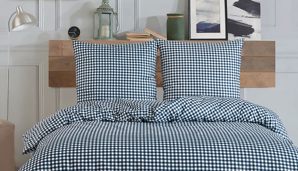 Parure de lit 1 personne 140x200 cm coton imprimé - Maisons du Monde