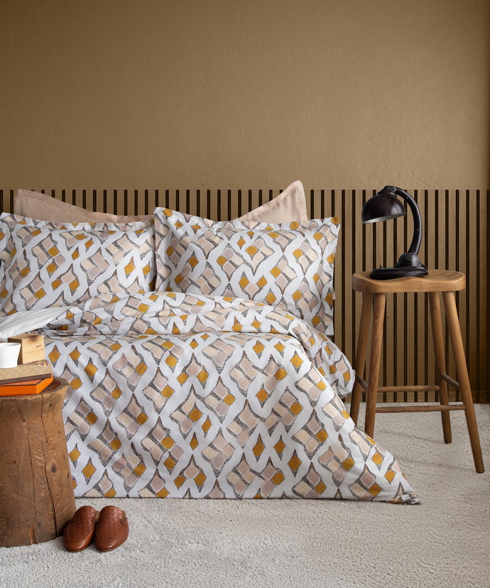 Parure de lit  2 personnes  240x220 cm satin de coton imprimé