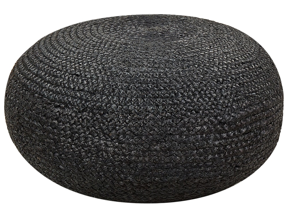 Pouf en tissu noir 50x20cm Pouf en tissu noir 50x20cm