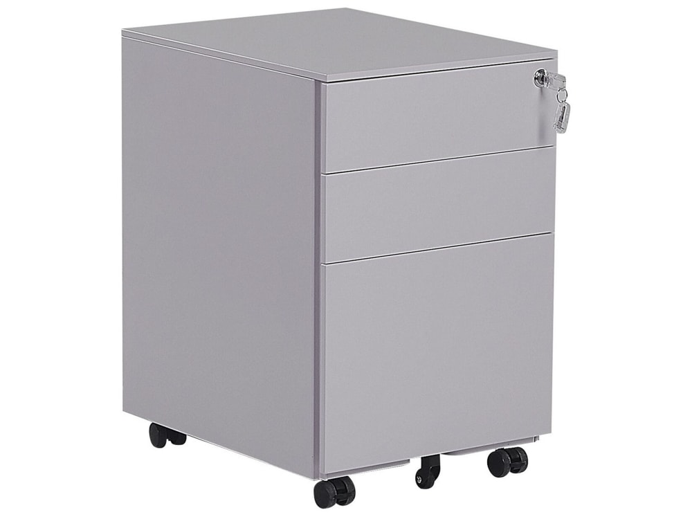 Meuble de rangement métal - gris clair