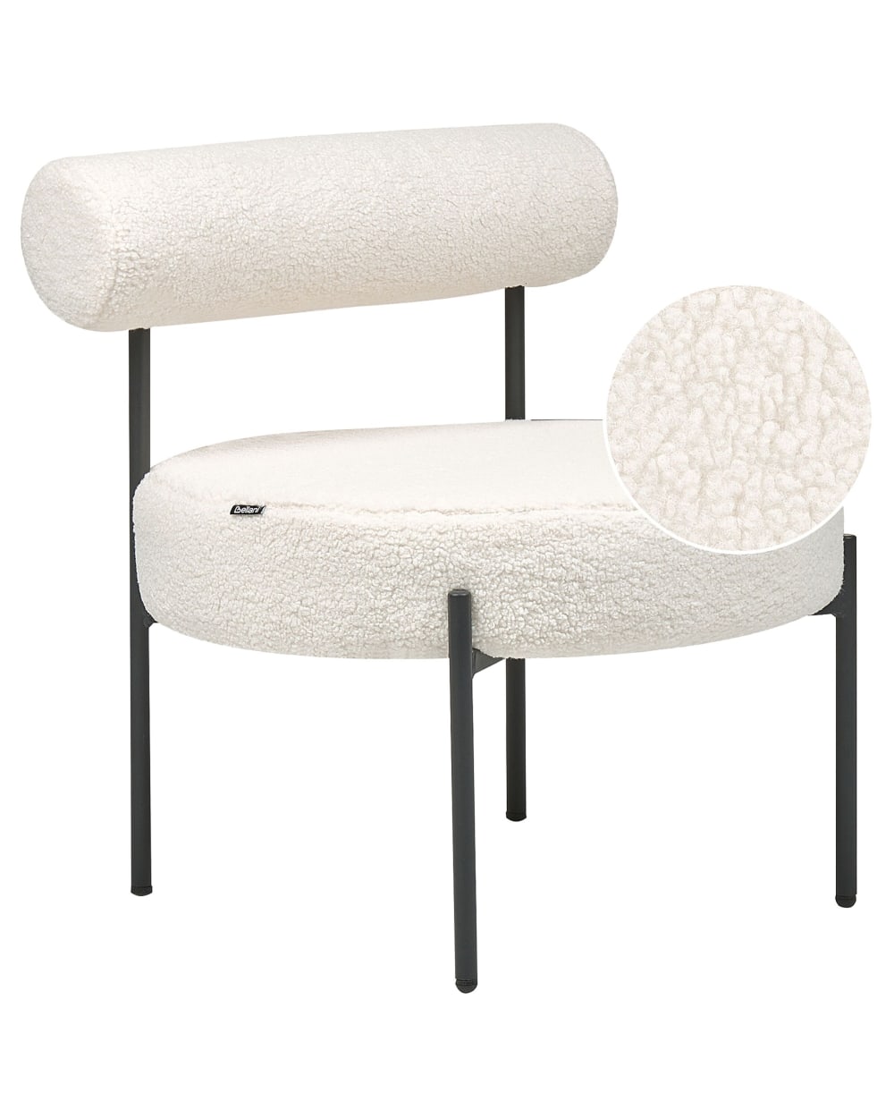 fauteuil en bouclé blanc