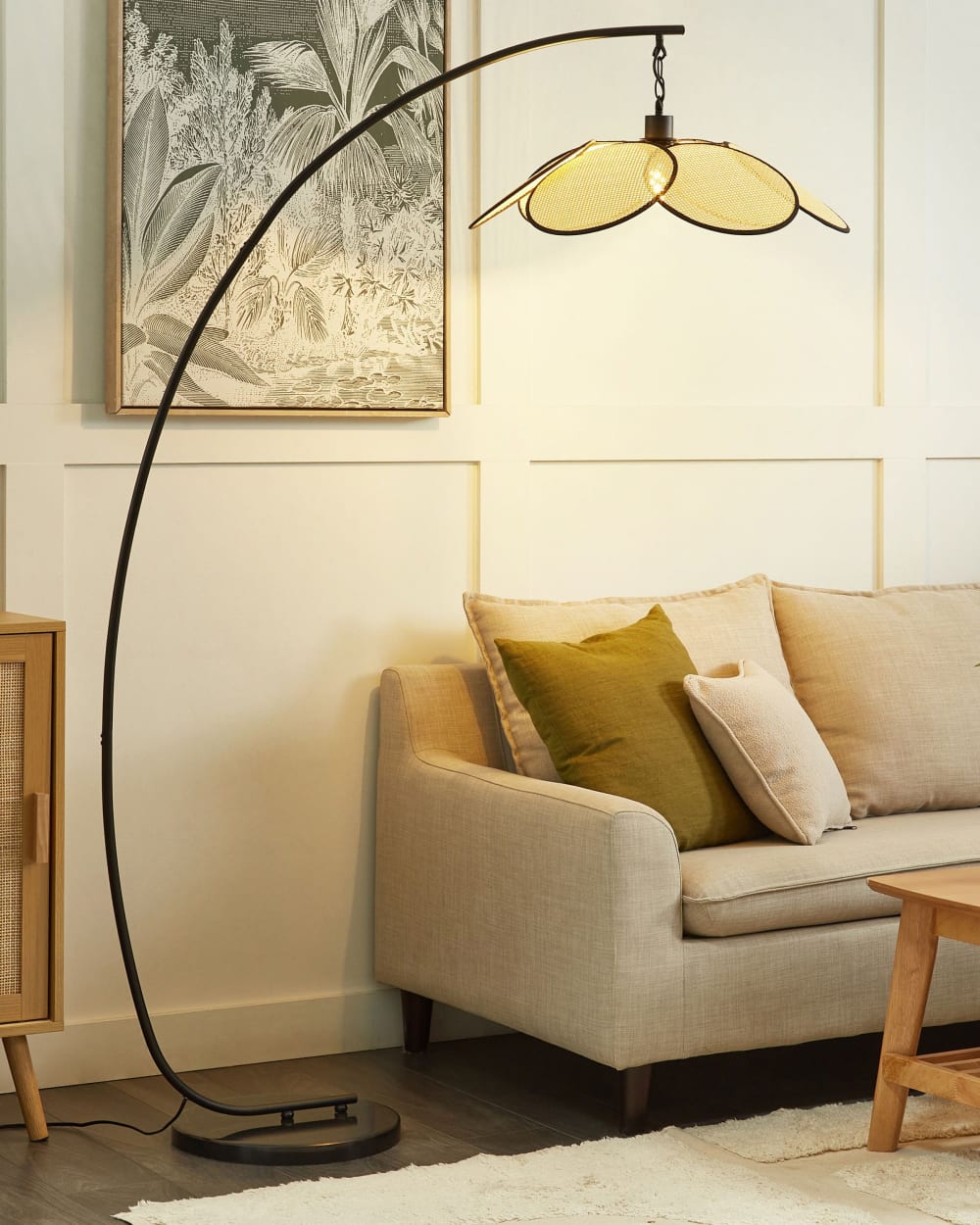 Lampadaire métal noir — vue 3
