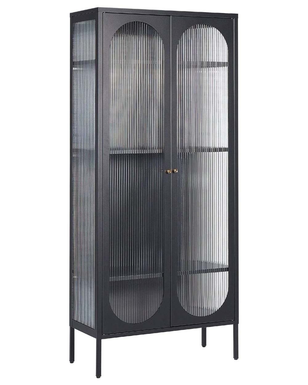 Armoire vitrine métal 80 cm noir