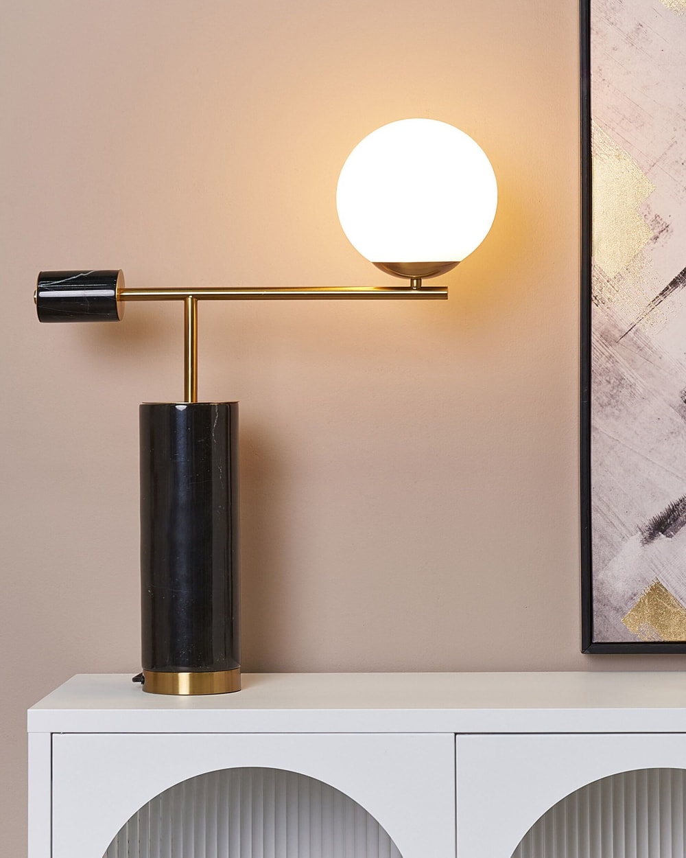Lampe à poser pierre noir — vue 3