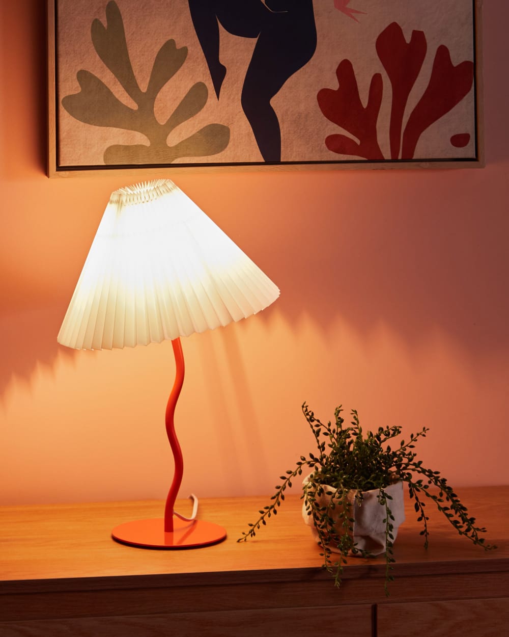 Lampe à poser métal orange — vue 3