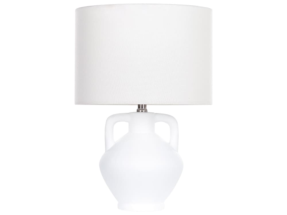 Beliani Tischleuchte aus Keramik 46cm, weiß style modern - Keramik