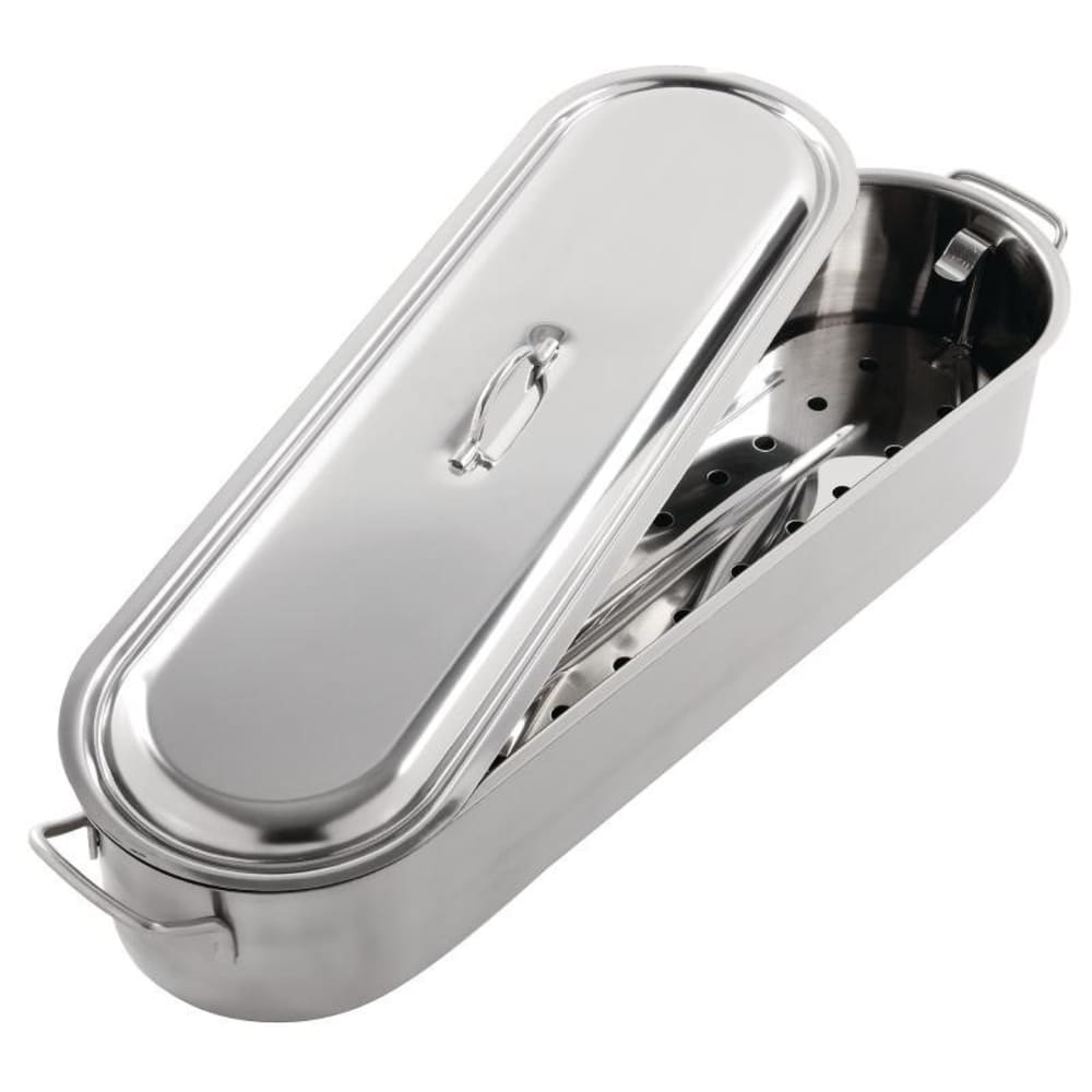 KitchenCraft Fischpochierer Edelstahl 58.8 x 12 x 16.3cm style classic chic Silber Edelstahl