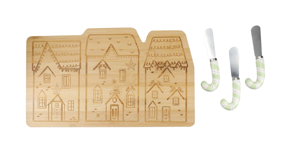 Service à Fromage En Bambou Brun