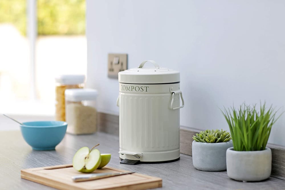 Kompost-Tretmülleimer Edelstahl Creme - Maisons Du Monde